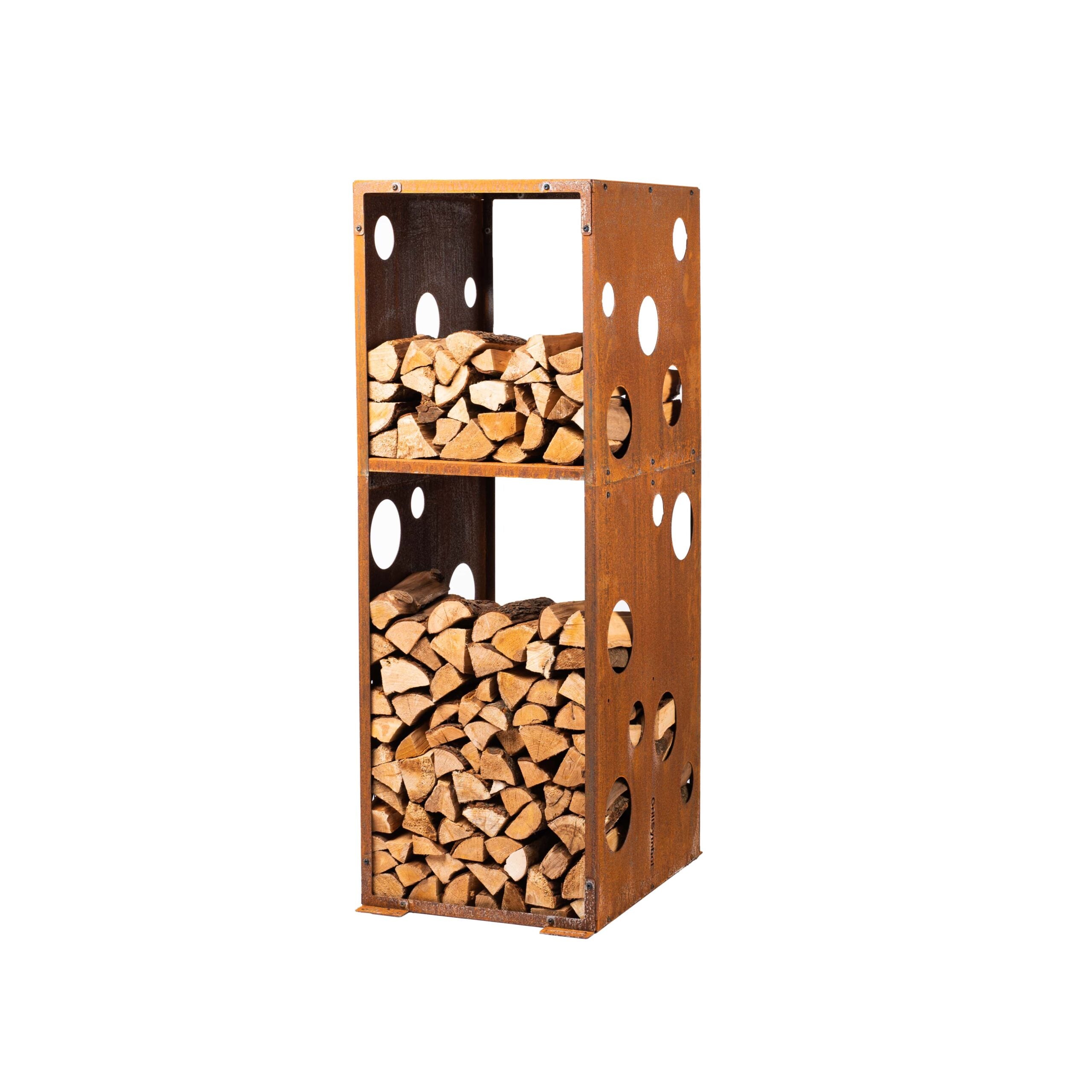 GrillSymbol Corten Steel Firewood Rack WoodStock XL
 (size 60x74x170 cm)