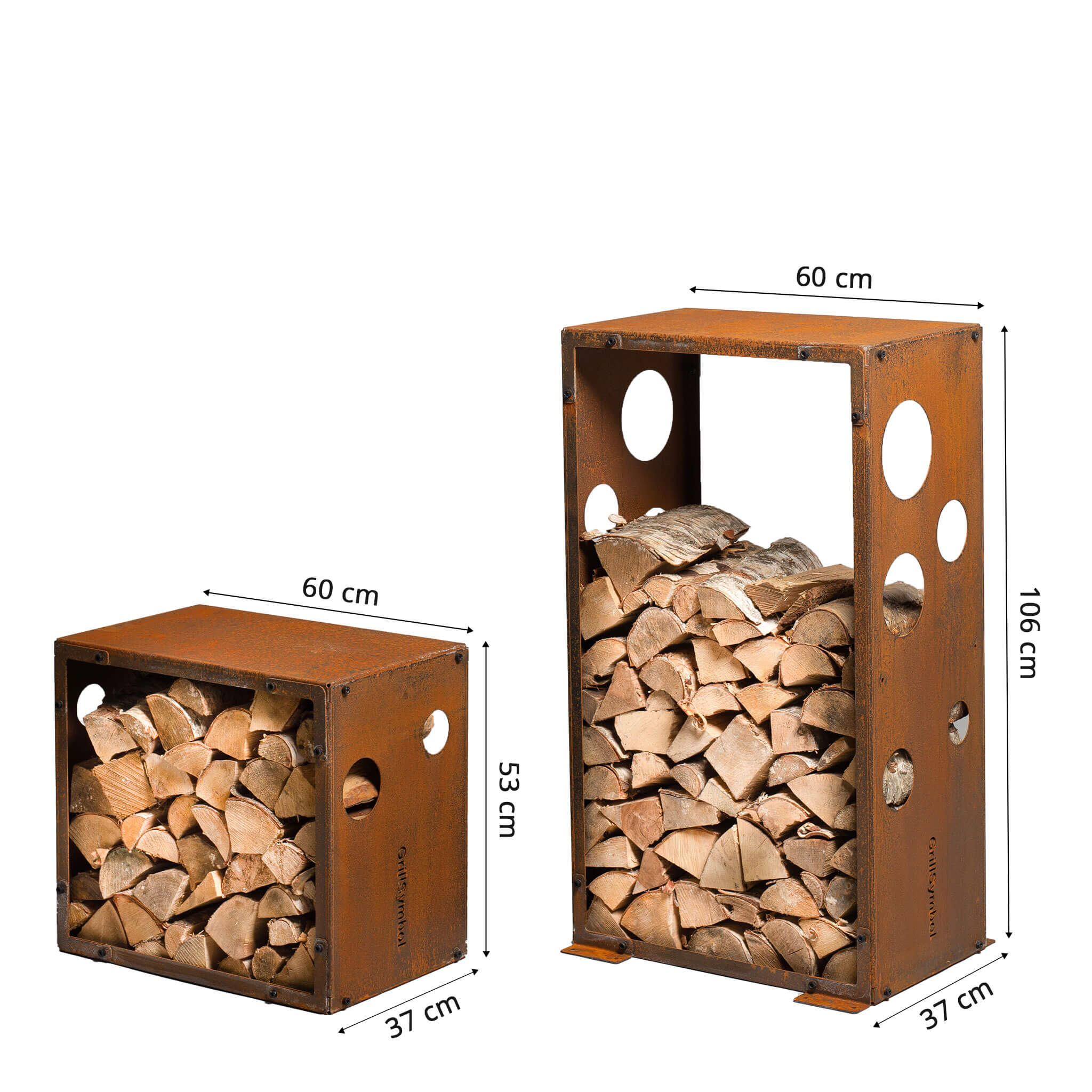 GrillSymbol Corten Steel WoodStock Set of 2
(S+M sizes)